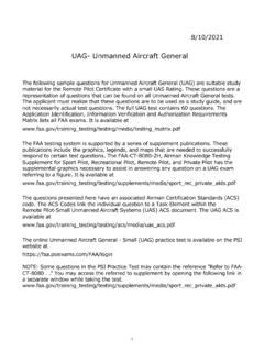 uag unmanned aircraft general matrix